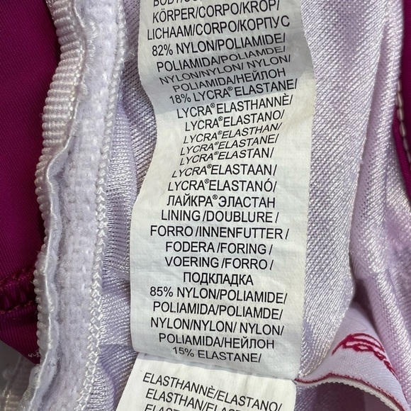 𝅺rise Marie Reid flutter top one piece swim suit fuchsia. Size 10. - Picture 10 of 10